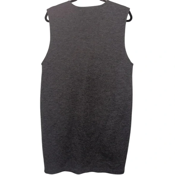 Vintage 100% Pure Merino Wool Gray Jumper Dress - Size Medium - Picture 2 of 5